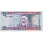 Lithuania, 5 Litai 1993 - 5ZZ - replacement note - RARE