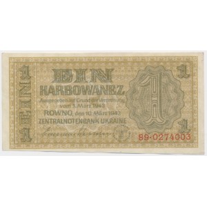 Ukraine, 1 Karbovanetz 1942