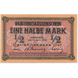 Kaunas, 1/2 Mark 1918 - B -