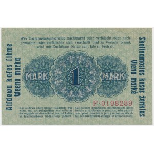 Kowno, 1 mark 1918 - F -