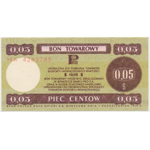 Pewex, 5 centů 1979 - HA - malý -