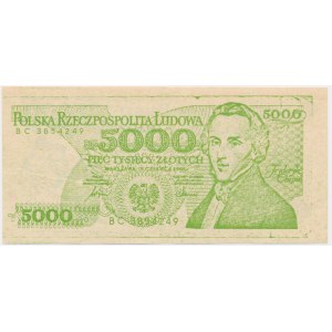 Solidarność, cegiełka 5.000 złotych 1986