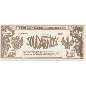 Solidarity, brick 1 copper 1985 - Independent Bank of Poland