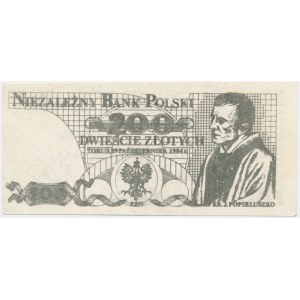 Solidarität, Ziegelstein 200 Zloty 1984 - Popieluszko -