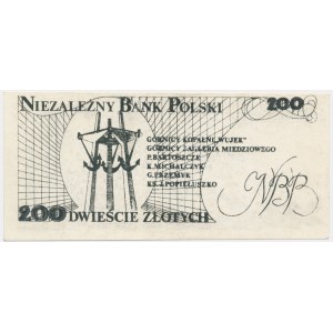 Solidarność, cegiełka 200 złotych 1984 - Popiełuszko -