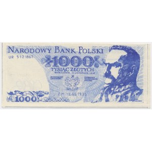 Solidarity, 1,000 zloty brick 1918 - Pilsudski -.