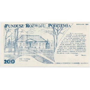 Solidarność, cegiełka 200 złotych 1985 - J. Piłsudski -