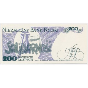 Solidarność, cegiełka 200 złotych 1986 - Bujak -