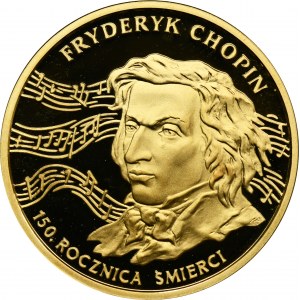 200 zlotých 1999 150. výročí úmrtí Fryderyka Chopina