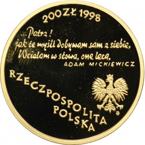 200 zloty 1998 200th Anniversary of the Birth of Adam Mickiewicz