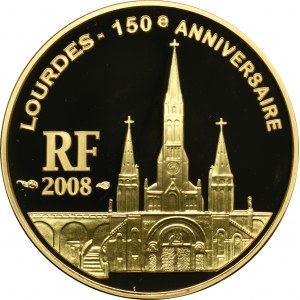 France, 10 Euro 2008 150th Anniversary of the Apparition of Our Lady to Bernadette Soubirous of Lourdes
