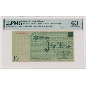 10 Mark 1940 - Nr.1 ohne Wasserzeichen - PMG 63