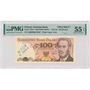 100 złotych 1975 - WZÓR - A 0000000 - No.0206 - PMG 55 EPQ - RZADKOŚĆ