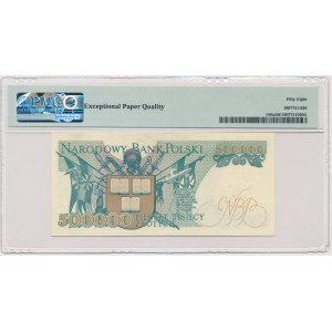 500,000 gold 1990 - A - PMG 58 EPQ - first series - RARE