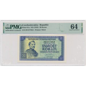 Czechoslovakia, 20 Korun (1945) - PMG 64