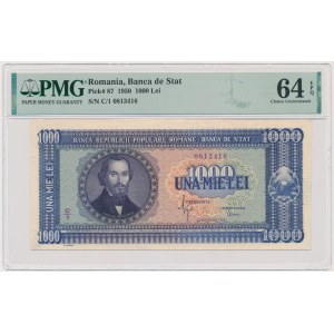 Rumunsko, 1 000 lei 1950 - PMG 64 EPQ