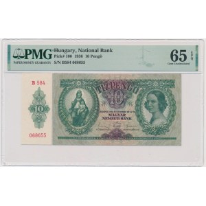 Ungarn, 10 pengö 1936 - PMG 65 EPQ