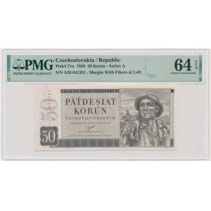 Czechosłowacja, 50 koron 1950 - PMG 64 EPQ