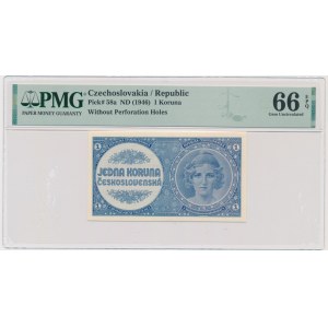 Czechoslovakia, 1 Koruna (1946) - PMG 66 EPQ