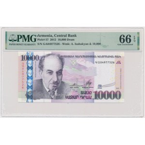 Arménsko, 10 000 drachiem 2012 - PMG 66 EPQ