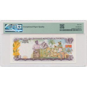 Bahamy, 50 centů 1968 - PMG 66 EPQ