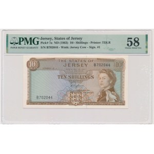 Jersey, 10 Shillings (1963) - PMG 58