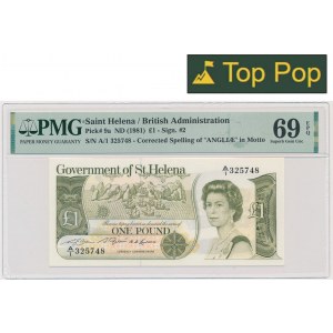 St. Helena, 1 Pound (1981) - PMG 69 EPQ