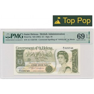 Ostrov Svatá Helena, £1 (1981) - PMG 69 EPQ