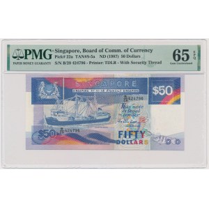 Singapur, 50 USD (1987) - PMG 65 EPQ