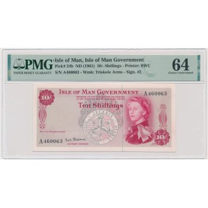 Isle of Man, 10 Shillings (1961) - PMG 64