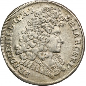 Nemecko, Brandenbursko-Prusko, Fridrich III, 2/3 toliarov (guldenov) Berlín 1690 LCS