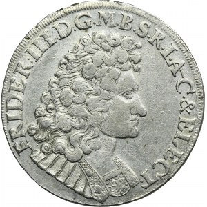 Německo, Braniborsko-Prusko, Fridrich III, 2/3 tolaru (gulden) Magdeburg 1689 IE