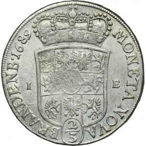 Niemcy, Brandenburgia-Prusy, Fryderyk III, 2/3 Talara (gulden) Magdeburg 1689 IE
