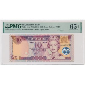 Fiji, 10 Dollars (2002) - PMG 65 EPQ