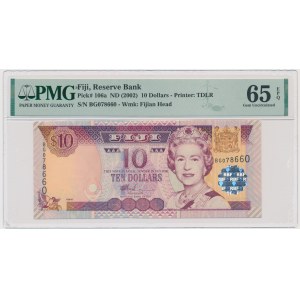 Fidži, 10 USD (2002) - PMG 65 EPQ