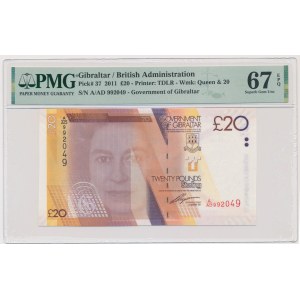 Gibraltar, 20 funtów 2011 - PMG 67 EPQ