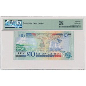 East Caribbean, 10 Dollars (2003) - PMG 64 EPQ