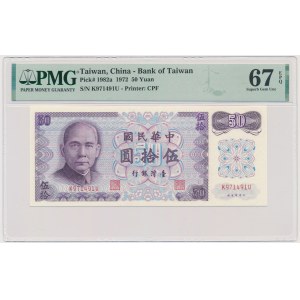Tchaj-wan, Čína, 50 juanů 1972 - PMG 67 EPQ
