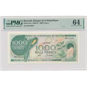 Burundi, 1.000 Francs 1988 - PMG 64
