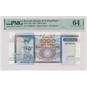 Burundi, 1 000 frankov 1994 - PMG 64