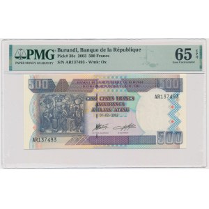 Burundi, 500 franků 2003 - PMG 65 EPQ