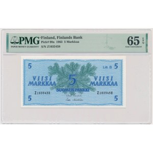 Finnland, 5 Mark 1963 - PMG 65 EPQ