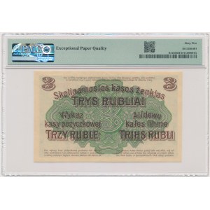 Posen, 3 Rubles 1916 - W - short clause - PMG 65 EPQ