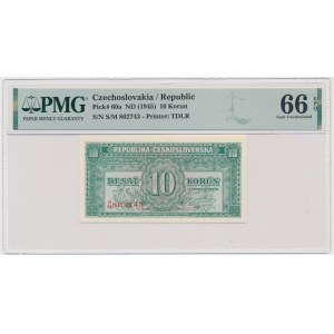 Tschechoslowakei, 10 Kronen (1945) - PMG 66 EPQ