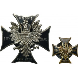 Commemorative badge of the Lithuanian-Belarusian Front with a miniature