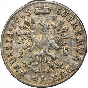 Germany, Brandenburg-Prussia, Friedrich Wilhelm, 18 groschen Königsberg 1685 HS
