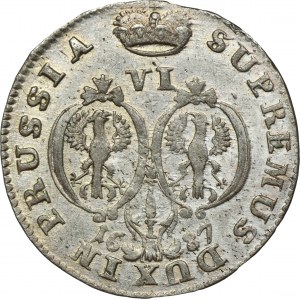 Germany, Brandenburg-Prussia, Friedrich Wilhelm, 6 Groschen Königsberg 1687 HS