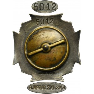 Badge of the Cadet School of the Artillery Reserve in Włodzimierz Wołyński