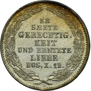 Germany, Saxony, Friedrich August II, 1/6 Thaler Dresden 1854 F