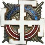 Odznaka Federacji Polskich Związków Obrońców Ojczyzny wraz z miniaturą i legitymacją